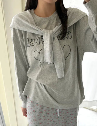 Whatever Long Sleeve Cotton Printed Women's Sweatshirt