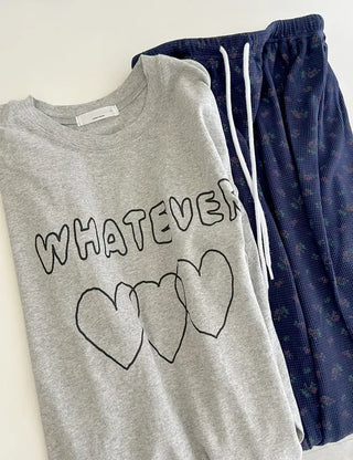 Whatever Long Sleeve Cotton Printed Women's Sweatshirt