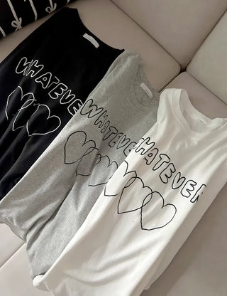 Whatever Long Sleeve Cotton Printed Women's Sweatshirt