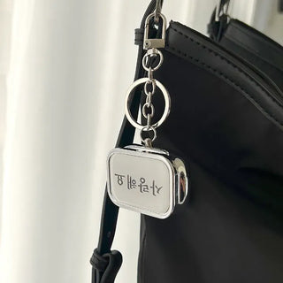 Hangeul Tin Case Bag Keyring Jewelry Storage Key Holder