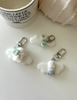 Angel doll bag keyring mini car key holder key ring
