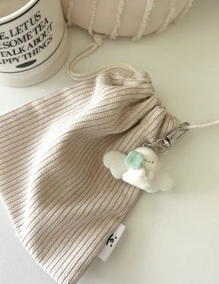 Angel doll bag keyring mini car key holder key ring