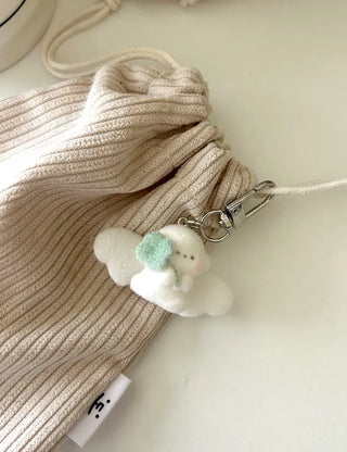 Angel doll bag keyring mini car key holder key ring