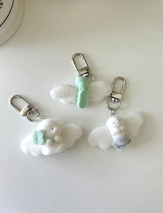 Angel doll bag keyring mini car key holder key ring