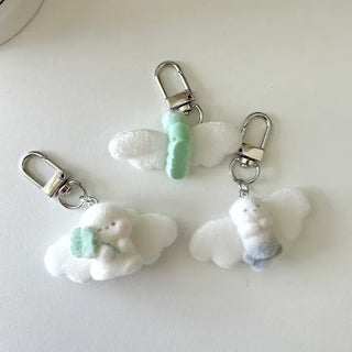 Angel doll bag keyring mini car key holder key ring
