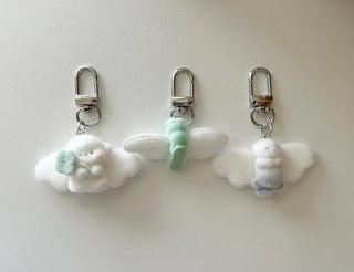 Angel doll bag keyring mini car key holder key ring