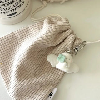 Angel doll bag keyring mini car key holder key ring