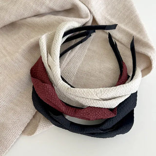 Recommended autumn wedding guest look: Waffle ribbon headband, slim hairband