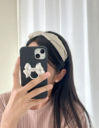 Recommended autumn wedding guest look: Waffle ribbon headband, slim hairband