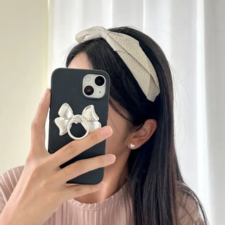Recommended autumn wedding guest look: Waffle ribbon headband, slim hairband