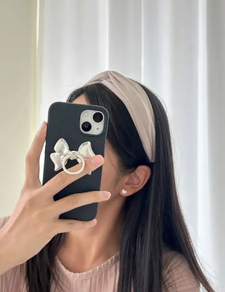 Knit bandana headband ribbed wide hairband