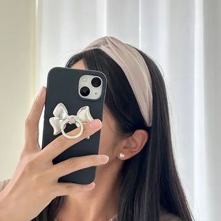 Knit bandana headband ribbed wide hairband