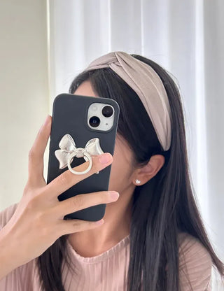 Knit bandana headband ribbed wide hairband