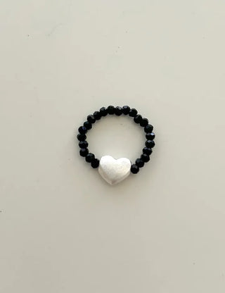 925 Silver Ring Spinel Heart Women's Gemstone Friendship Ring