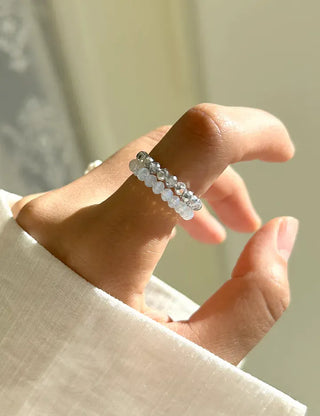 1+1 Custom Cut Bead Ring Handmade Women's Fashion Ring