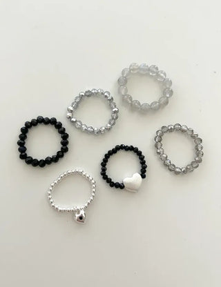 1+1 Custom Cut Bead Ring Handmade Women's Fashion Ring