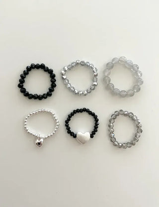 1+1 Custom Cut Bead Ring Handmade Women's Fashion Ring