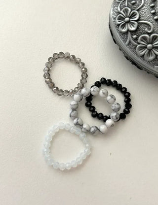 1+1 Custom Cut Bead Ring Handmade Women's Fashion Ring