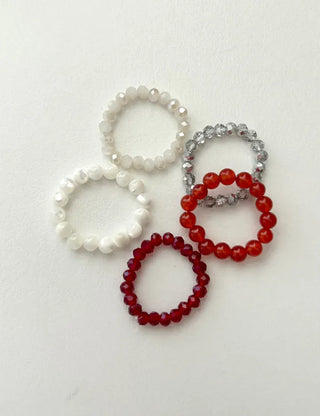 1+1 Custom Cut Bead Ring Handmade Women's Fashion Ring