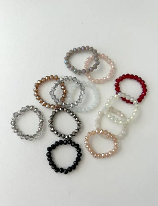 1+1 Custom Cut Bead Ring Handmade Women's Fashion Ring