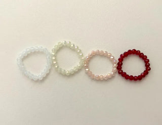 1+1 Custom Cut Bead Ring Handmade Women's Fashion Ring