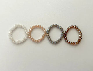 1+1 Custom Cut Bead Ring Handmade Women's Fashion Ring