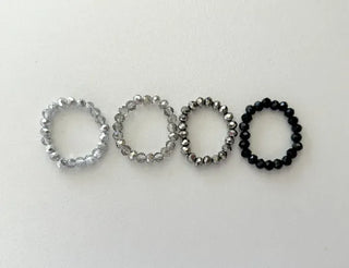 1+1 Custom Cut Bead Ring Handmade Women's Fashion Ring