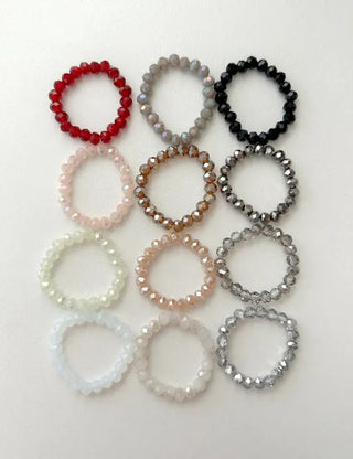 1+1 Custom Cut Bead Ring Handmade Women's Fashion Ring