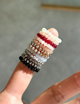 1+1 Custom Cut Bead Ring Handmade Women's Fashion Ring