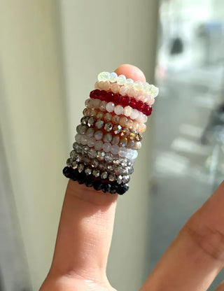 1+1 Custom Cut Bead Ring Handmade Women's Fashion Ring