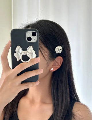 1+1 Set Dot Rose Hair Clip Mini Claw Clip