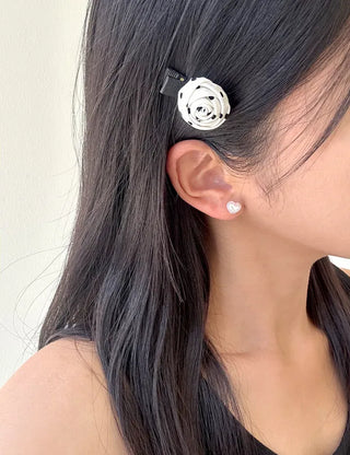 1+1 Set Dot Rose Hair Clip Mini Claw Clip