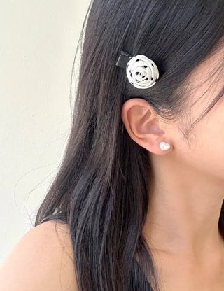 1+1 Set Dot Rose Hair Clip Mini Claw Clip