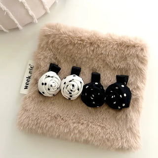 1+1 Set Dot Rose Hair Clip Mini Claw Clip