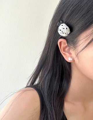 1+1 Set Dot Rose Hair Clip Mini Claw Clip