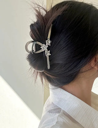 Cubic Star Metal Claw Clip Kitsch Large Hair Updo Pin