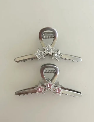 Cubic Star Metal Claw Clip Kitsch Large Hair Updo Pin