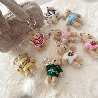 Basic teddy bear keyring bag key holder teddy bear bag charm
