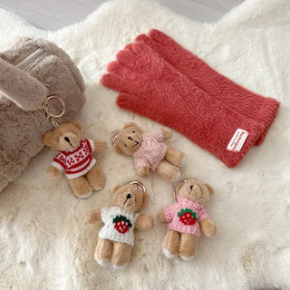 Basic teddy bear keyring bag key holder teddy bear bag charm