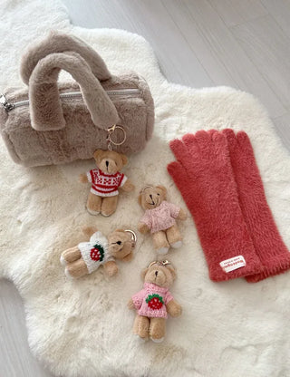 Basic teddy bear keyring bag key holder teddy bear bag charm