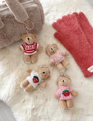 Basic teddy bear keyring bag key holder teddy bear bag charm