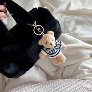Basic teddy bear keyring bag key holder teddy bear bag charm