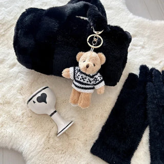 Basic teddy bear keyring bag key holder teddy bear bag charm