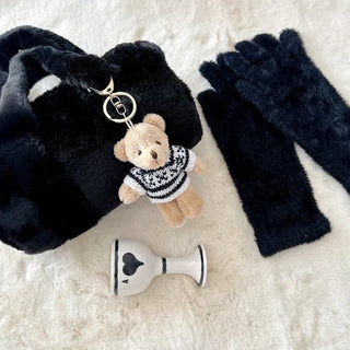 Basic teddy bear keyring bag key holder teddy bear bag charm