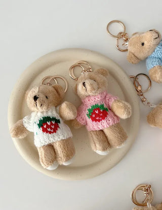 Basic teddy bear keyring bag key holder teddy bear bag charm