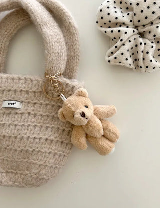Basic teddy bear keyring bag key holder teddy bear bag charm
