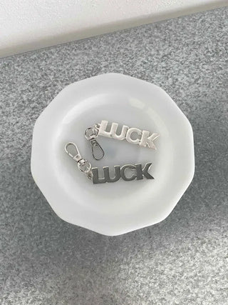 Lettering metal keyring phone strap key ring key holder