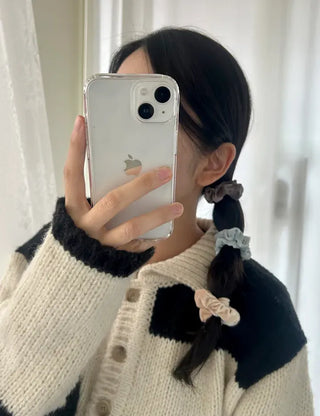 1+1 Slim Velvet Mini Scrunchie Set