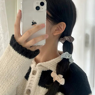 1+1 Slim Velvet Mini Scrunchie Set