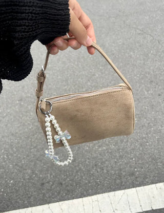 Petit Ribbon Bag Keyring Pearl Bead Strap Keyholder
